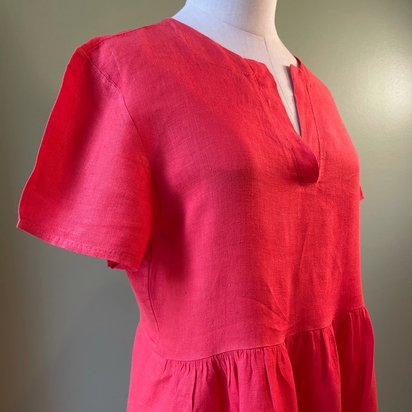 Francesca Bettini Italy Dresses | Francesca Bettini Italy Red Linen Shift Dress S | Poshmark